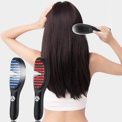 1pcs Therabrush for Hair Innovative Hair Restoring Brush Red and Blue Light Therapy Portable Micro-Current Medicine Massage Comb