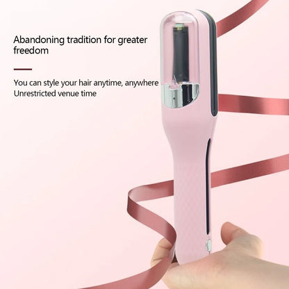 Portable mini straightener, evenly distributed heat, hair styling tool, lightweight travel friendly design