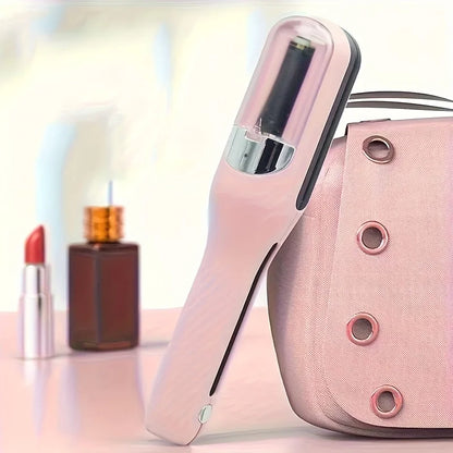 Portable mini straightener, evenly distributed heat, hair styling tool, lightweight travel friendly design