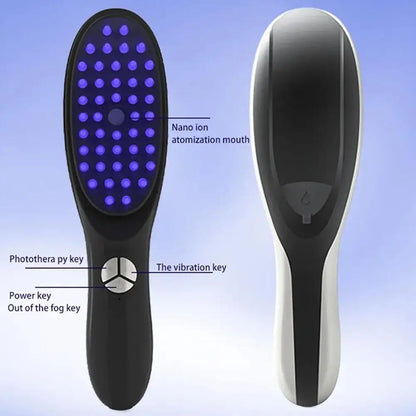 1pcs Therabrush for Hair Innovative Hair Restoring Brush Red and Blue Light Therapy Portable Micro-Current Medicine Massage Comb