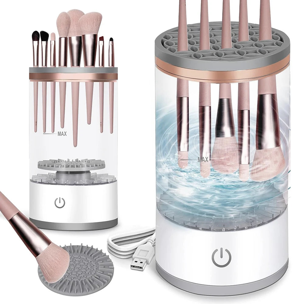 New Makeup Brush Cleaner Automatic Rotating Makeup Brush Cleaner  Electric Cosmetic Makeup Brush Rotary Washing Machine