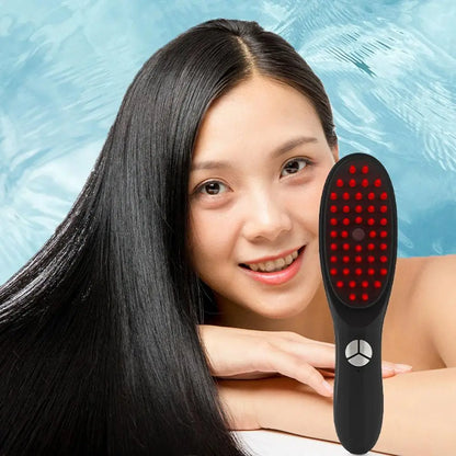 1pcs Therabrush for Hair Innovative Hair Restoring Brush Red and Blue Light Therapy Portable Micro-Current Medicine Massage Comb