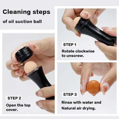 Face Oil Absorbing Roller Natural Volcanic Stone Facial Pore Cleaning Oil Removing Massage Body Stick Makeup Face Skin Care Tool